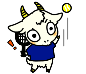 サーブチャンス_テニスのゆるかわいいイラストフリー素材を無料配布中｜やぎやぎ拡散計画