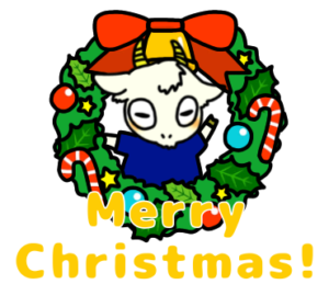 メリークリスマス_テニスのゆるかわいいイラストフリー素材を無料配布中｜やぎやぎ拡散計画