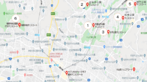相模原の橋本駅から近いテニスコート